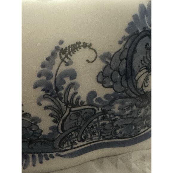 Hand-Painted Greece Blue & White Tureen with Lid • Very Rare Vintage Ceramic - Picture 11 of 14